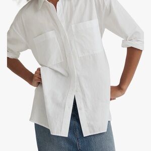 Madewell The Oversize Straight Hem Signature Poplin Shirt